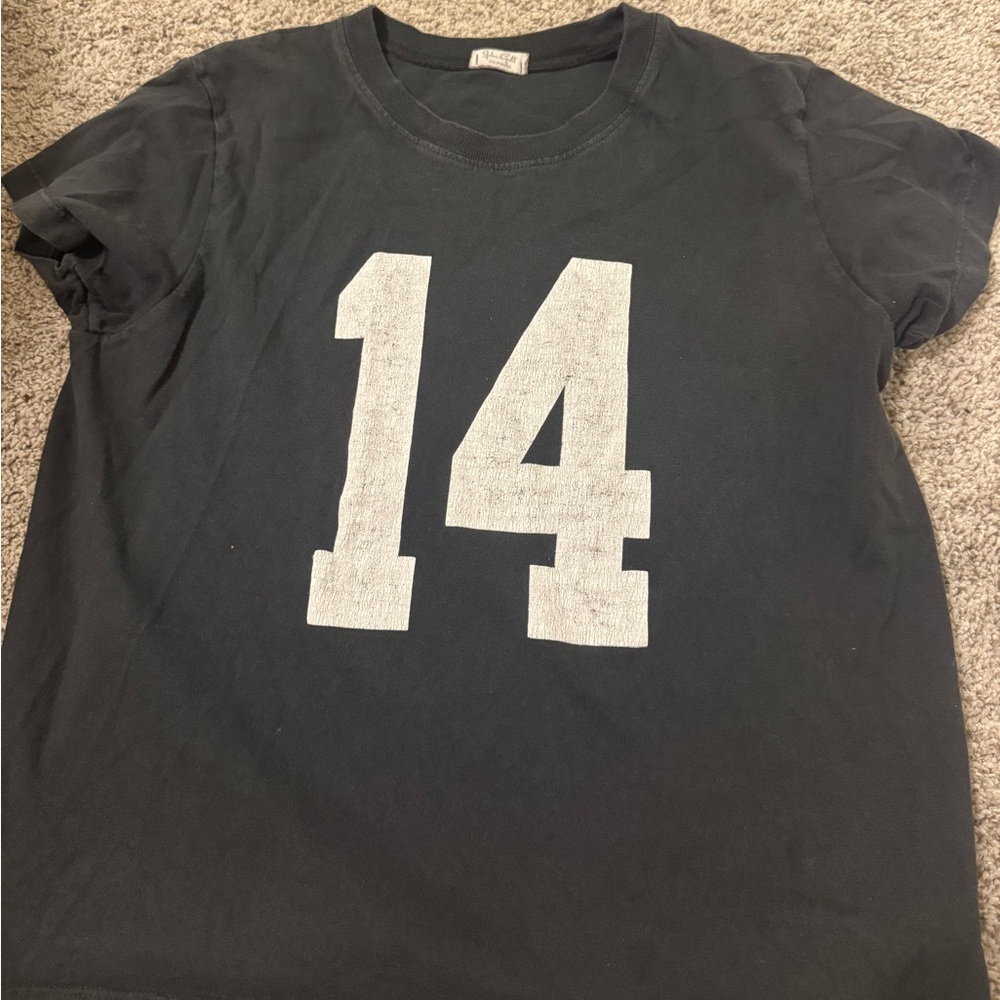 Brandy Melville Black Tee with White Number